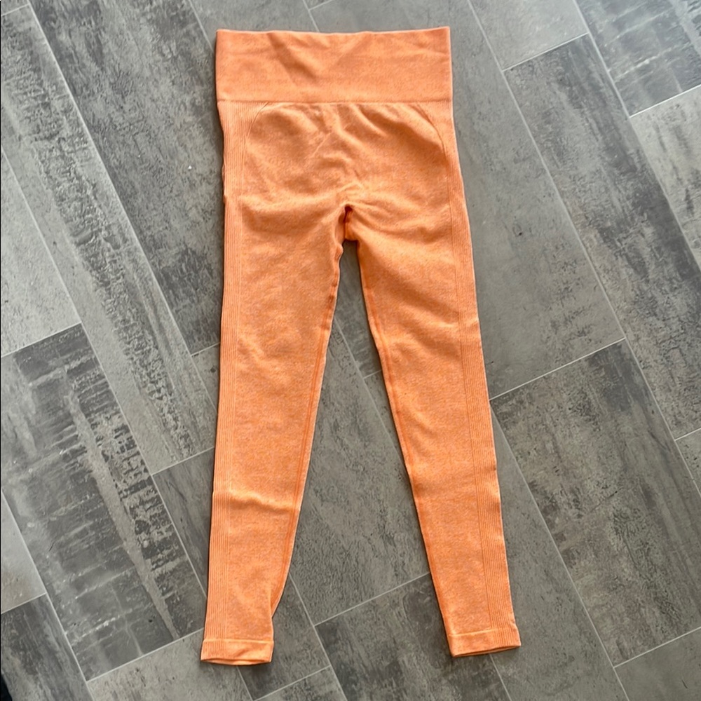 3/$20 Butt Boosting Orange High-Waisted Seamless Leggings
